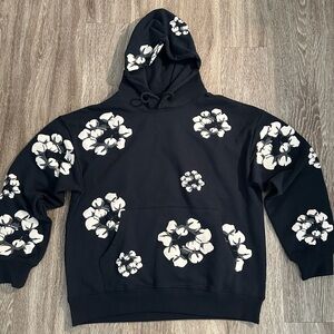Black Floral Hoodie